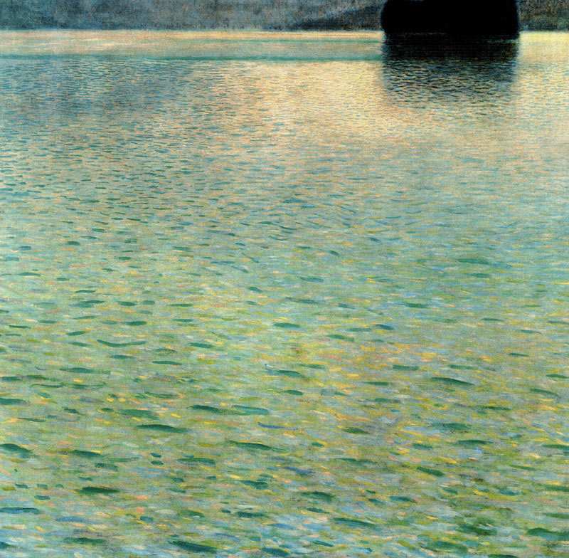 Gustav Klimt, Insel im Attersee (Isla en Attersee)