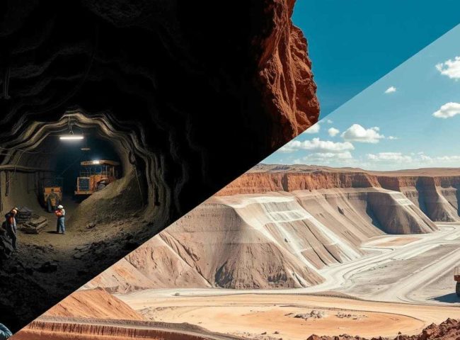 Minería subterránea vs. a cielo abierto_ Conocé las diferencias clave